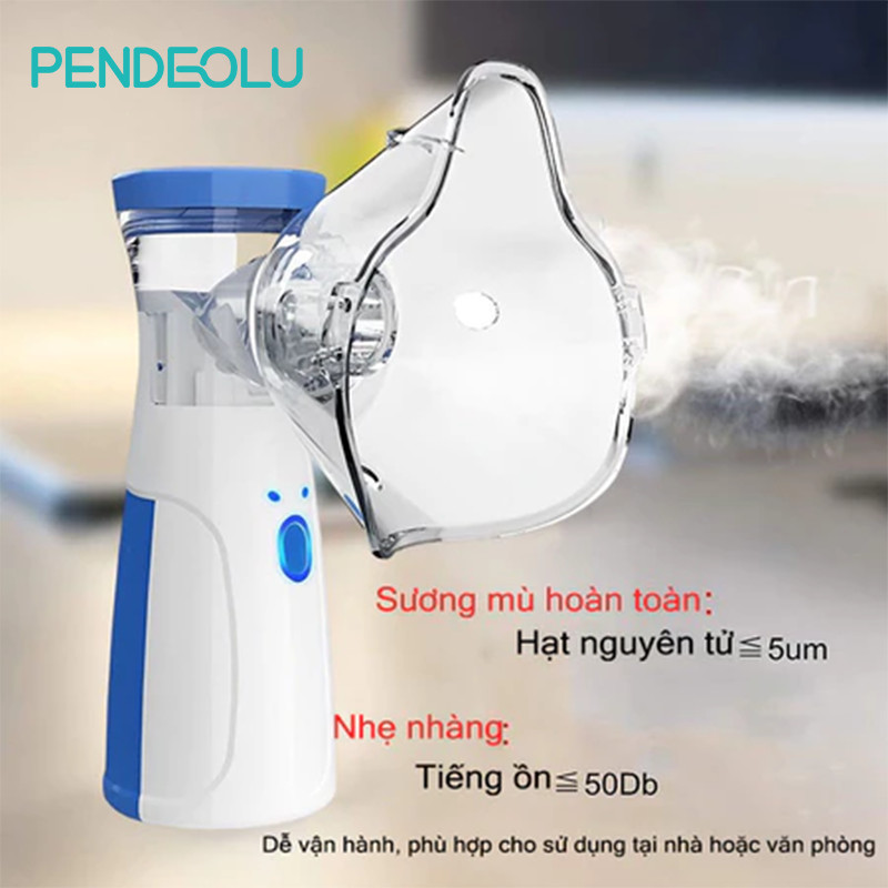 PENDEOLU Máy Xông Mũi Họng Nebulizer Cao Cấp Cho Bé Công Nghệ Nhật Bản Máy Khí Dung Xông Mũi Họng Cầm Tay Giúp Sinh Mũi