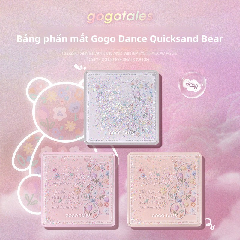 Gogotales gogotales Long Lanh Gấu Phấn Mắt Bảng Matte Earth Trà Sữa Màu Trang Điểm Blush Độ Bóng Cao