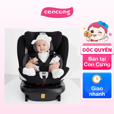 Ghế ngồi ô tô Animo OneFit Isofix 360 (0-36kg, R44, CS008, Onyx)