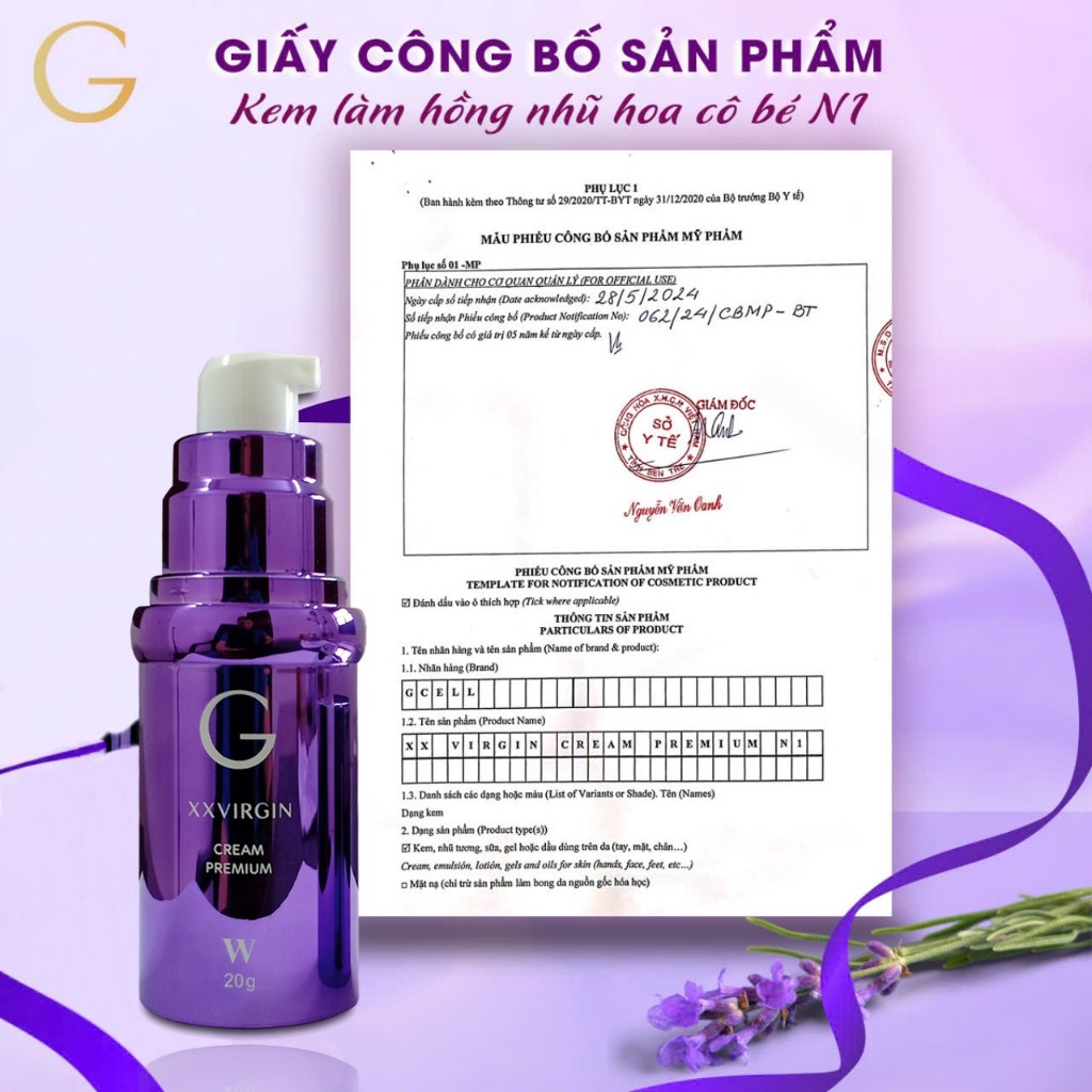 [CHÍNH HÃNG] Kem Hồng Nhũ Hoa - Kem Dưỡng Vùng Kín - Kem Nách Bẹn Mông Gcell XXvirgin (size: 20g)