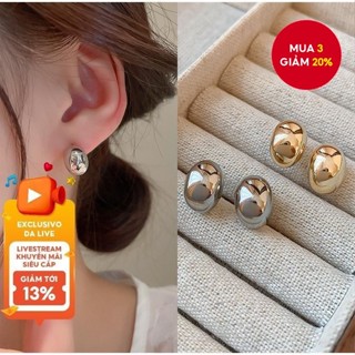 Bông tai ngọc trai vàng / bạc Bông tai đinh tán tai để đeo hàng ngày cho nữ bé gái