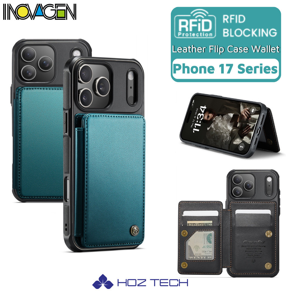 INOVAGEN RFID Chặn Điện Thoại Ví Cho 17 16 17Pro 17ProMax Series, Bao Da Điện Thoại Ví Có Khe Cắm Th