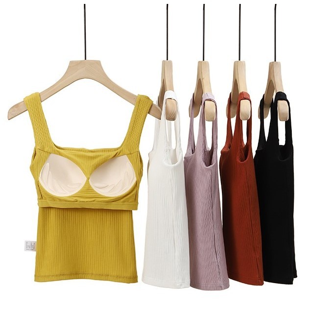 Áo ba lỗ nữ có đệm ngực vải Cotton mềm mại thoáng mát, áo 3 lỗ hai dây có mút ngực mã VAA0502