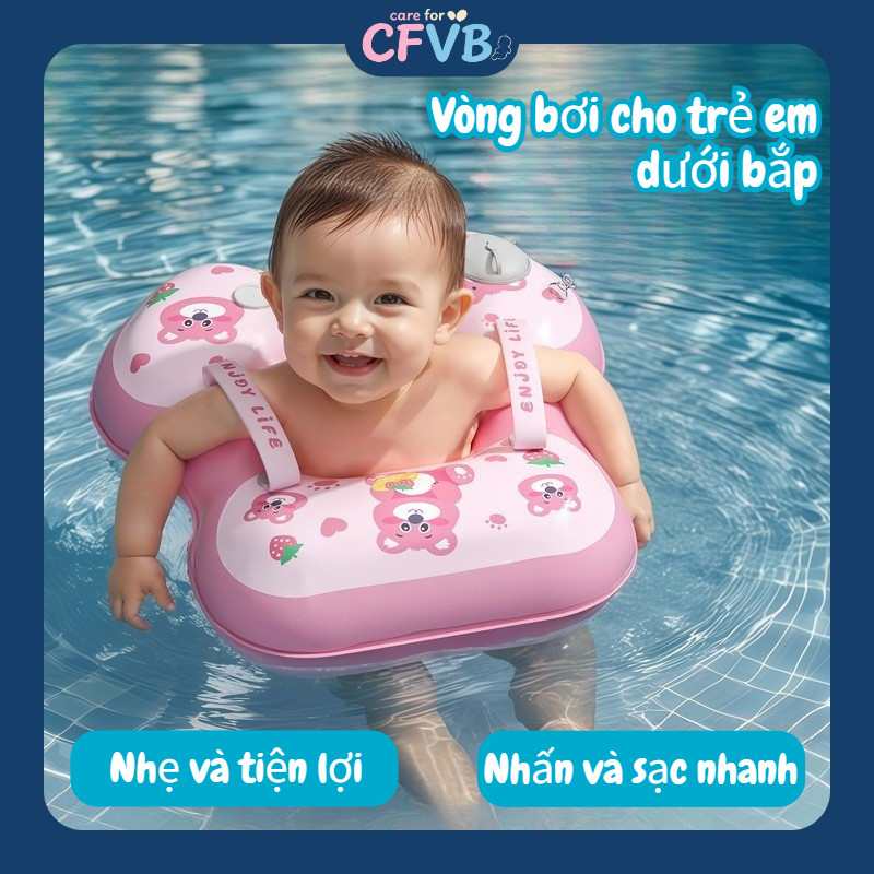 Phao bơi chống lật gấp gọn tự bơm hơi dễ dàng，Bơi phao với mô hình hoạt hình，Trẻ em dưới 3 tuổi