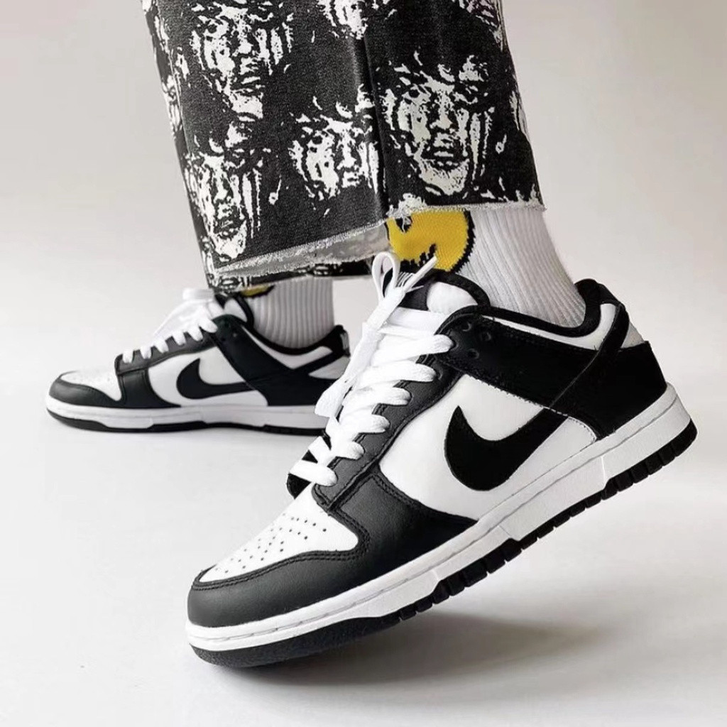 Giày Nike Dunk SB Low Cut Retro "Panda" màu đen và trắng, dành cho nam