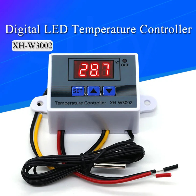 1-10 Cái XH-W3002 220V / 12V Bộ điều khiển nhiệt độ LED kỹ thuật số 10A Đầu dò công tắc điều khiển n