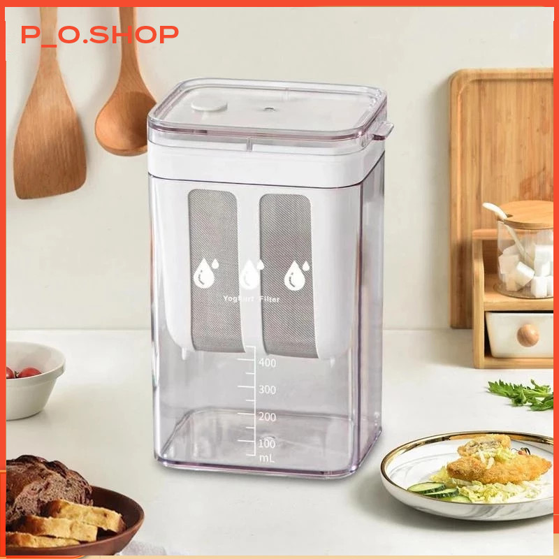 【🔥Rẻ】Hộp Làm Sữa Chua Hy Lạp Giúp Tách Váng Sữa, Vỏ Hộp Trong Suốt Sạch Sẽ & An Toàn Vệ Sinh, Lõi Lọ