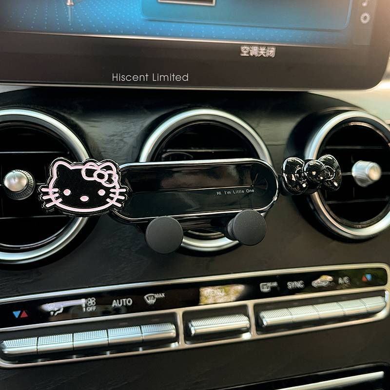 New Car Mobile Phone Bracket Navigation Car Cartoon Hello Kitty Car Interior Air Outlet Mobile Phone
