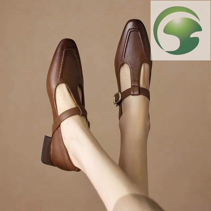 Giày AFL Retro Block Gót Mary Jane, Mules nhẹ