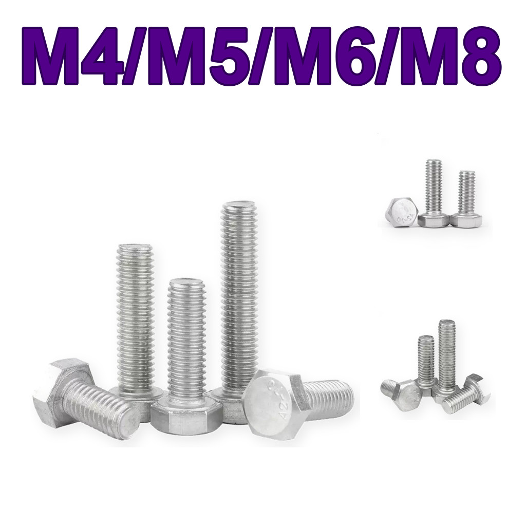 Bulong lục giác ngoài ren ngược inox 304 , Ốc lục giác ren ngược M4-M8 [YJ-2]