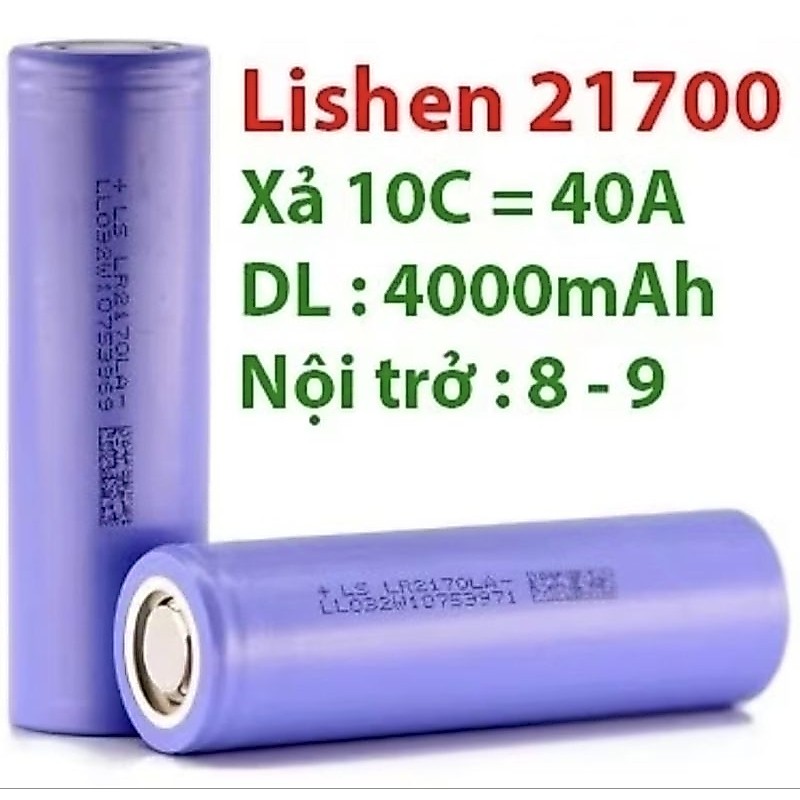 ndk.hcm ndk.hcm Pin Lishen LS 21700 4000 xả 40A chính hãng mới 100% nt 8 9