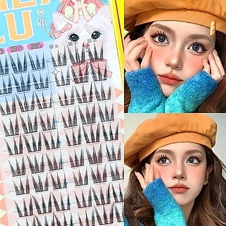 Lông mi manga mềm mại, tự nhiên, dày, lông mi giả, trang điểm lông mi manga, trang điểm mi hàng ngày