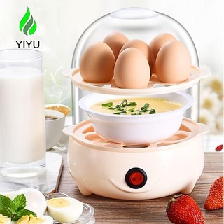 Nồi Trứng Điện YIYU Sữa Nhanh Nhà Bếp Ăn Sáng Đơn / Hai Lớp Máy Hấp Trứng Đa Chức Năng