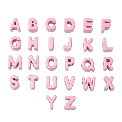 Beadia [Dòng màu hồng] 2 mảnh Acrylic Letter Beads Số hạt Màu hỗn hợp cho vòng đeo tay và vòng cổ Phụ kiện làm dây chuyền DIY