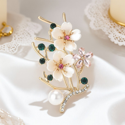 Hợp Kim Kim Kim Đính Đào Nhánh Trâm Cài Giọng Ánh Sáng Sang Trọng Ve Áo Pin Thanh Lịch Đa Năng Quần Áo Nữ Phụ Kiện PD2531