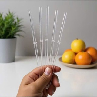 Ống Hút Borosilicate có thể tái sử dụng,đường kính 6mm,loại tốt chịu nhiệt#Táichế tiết kiệm# Chất lượng