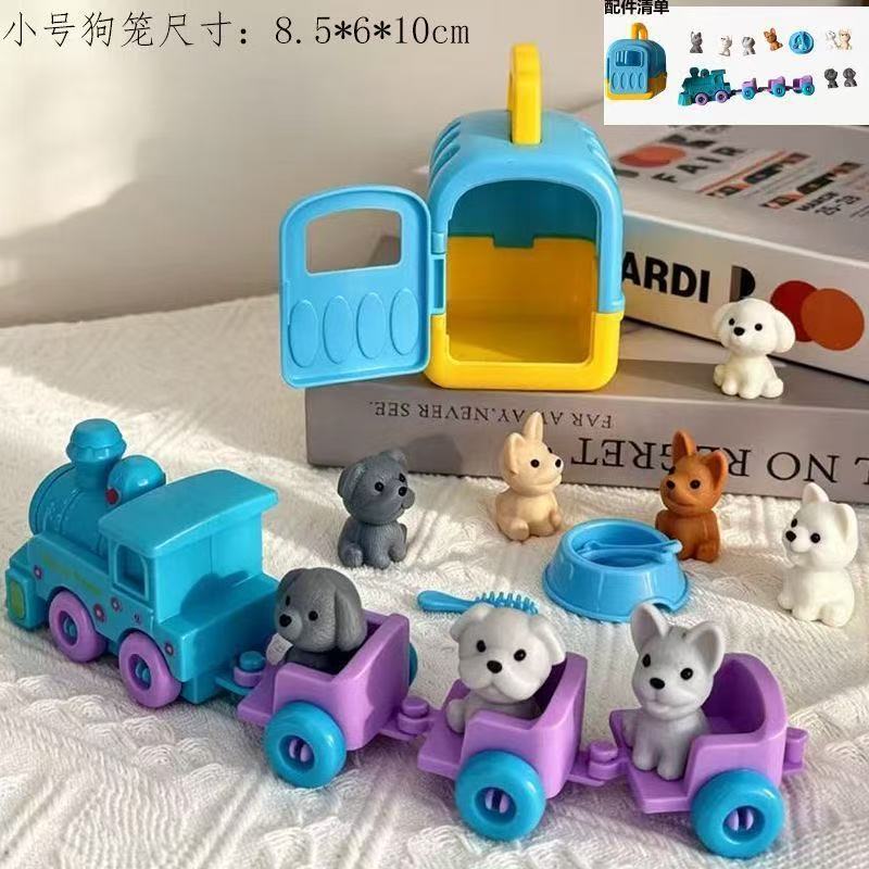 Children's pretend play scene doll toy set for boys and girls DIY castle toy kindergarten gift