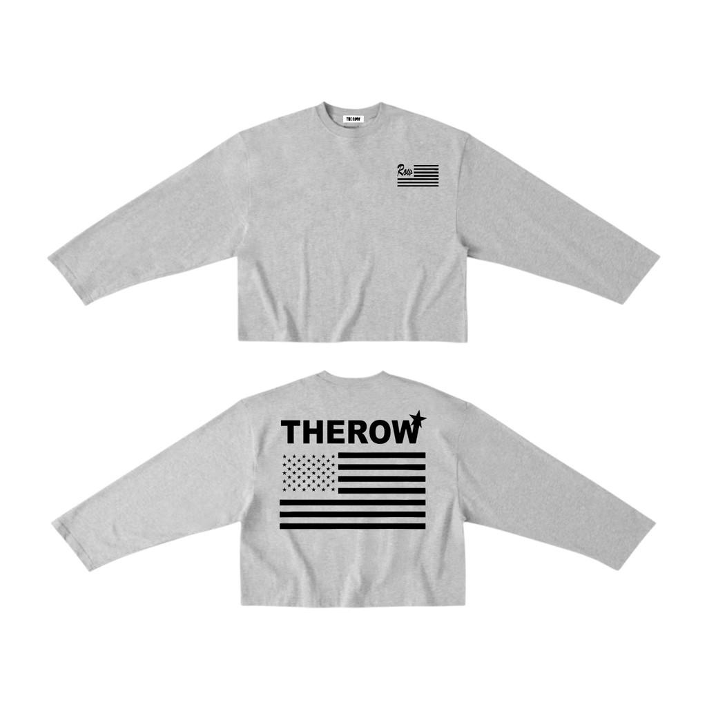 Áo Thun Tay Dài Long Sleeve Boxy THEROW 250gsm Form Rộng Cổ Tròn Unisex Nam Nữ Basic | BigBuy360 - bigbuy360.vn