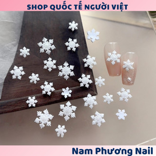  Túi 50 charm bông tuyết mix size trang trí móng mùa đông Giáng sinh xinh xắn 🌸 Nam Phương Nail 🌸 