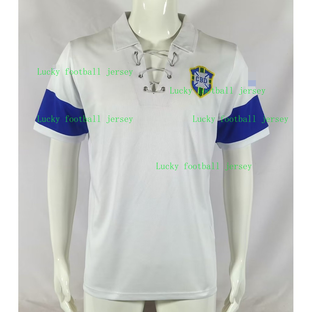 Mùa giải 2004 Áo thun Brazil Jersey Retro Áo bóng đá Chất lượng hàng đầu 2004 Áo trắng Brazil