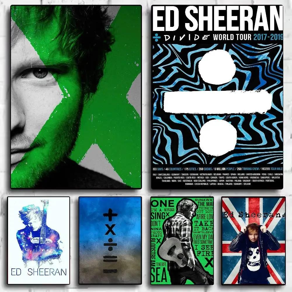Ed Sheeran Poster HD Nghệ Thuật Dính Tường Chống Thấm Nước Trang Trí Nhà Cho Phòng Khách Phòng Ngủ T
