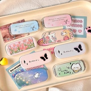  Mới Hoạt Hình Dễ Thương Động Vật Hoa Trang Điểm Gương Giá Đỡ Di Động Mùa Hè Nhỏ Gọn Cô Gái Di Động Mini Thời Trang Để Bàn Dính Ngang Dọc Sử Dụng Kép 