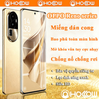  Kính cường lực cong chống nổ full màn hình cho OPPO Reno 4 5 6 7 8 9 10 11 12 13 14 F Pro 5G 7Z 8Z 8T Plus 