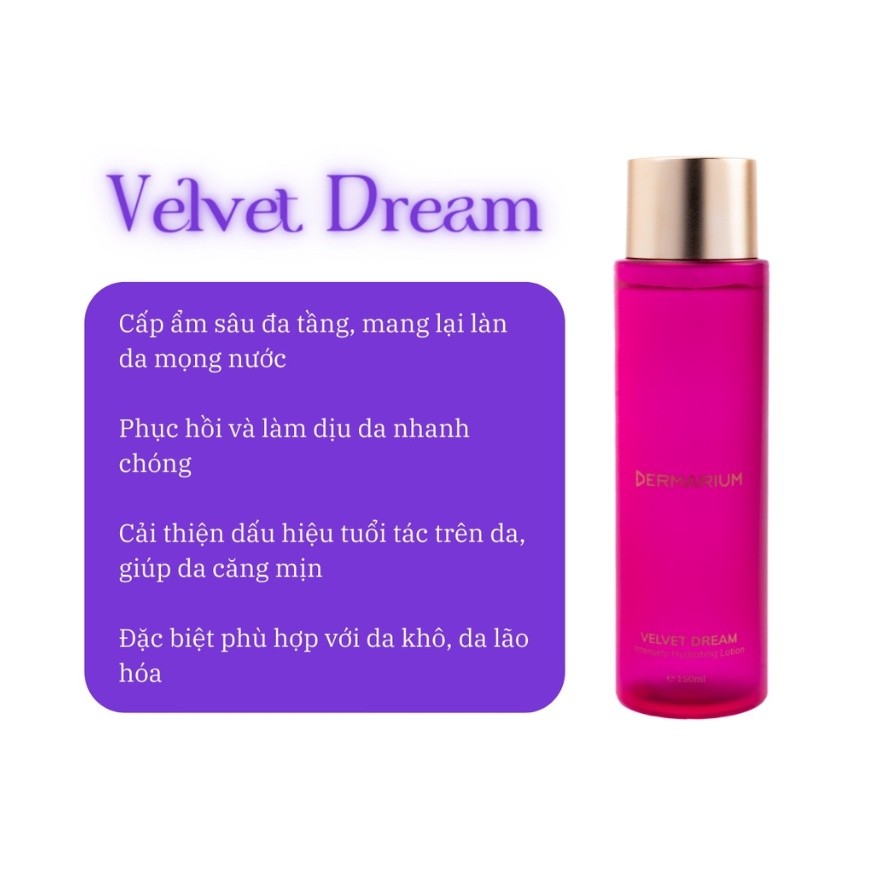 Ảnh 3 của Toner DERMARIUM Fairy water, Velvet dream làm dịu da, cấp ẩm chuyên sâu 150ml