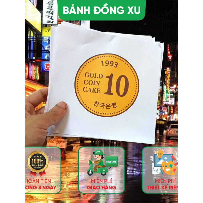 Túi Giấy Kraft Đựng Bánh Đồng Xu 100 cái