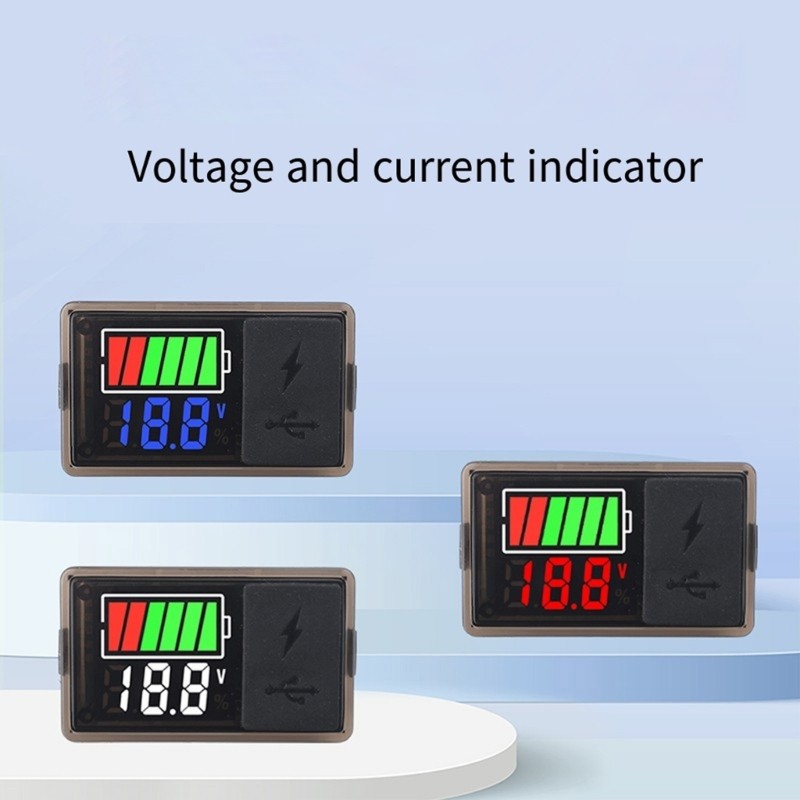 Đồng hồ đo điện áp màn hình công suất HL có cổng USB đôi DC8-30V