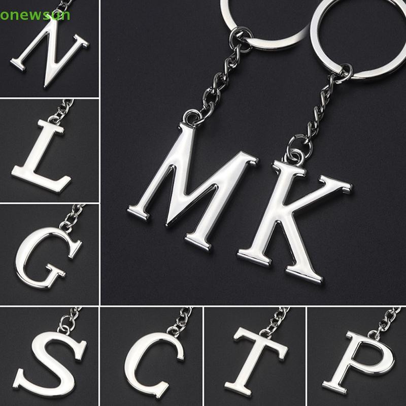 Onewsun Sáng Tạo Bảng Chữ Cái Mặt Dây Chuyền Thời Trang 26 Chữ Cái Bảng Chữ Cái Ban Đầu Móc Khóa 26 