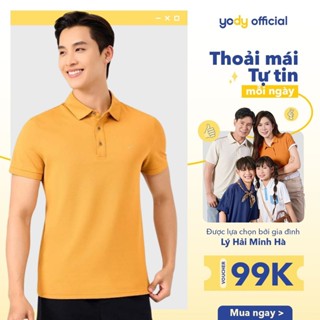 Áo Polo Nam YODY– Vải Cotton Mắt Chim Co Giãn – Thoáng Mát, Chống Nhăn – Áo Thun Có Cổ Nam Thời Trang APM7459