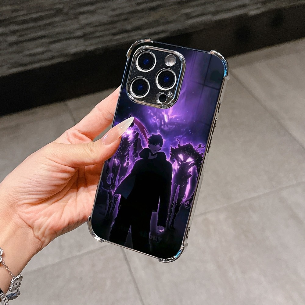 Sung Jin woo 03 Khung Mạ Sang Trọng Kính Cường Lực Ốp Lưng Điện Thoại iphone 17 Air 11 12 13 14 15 1