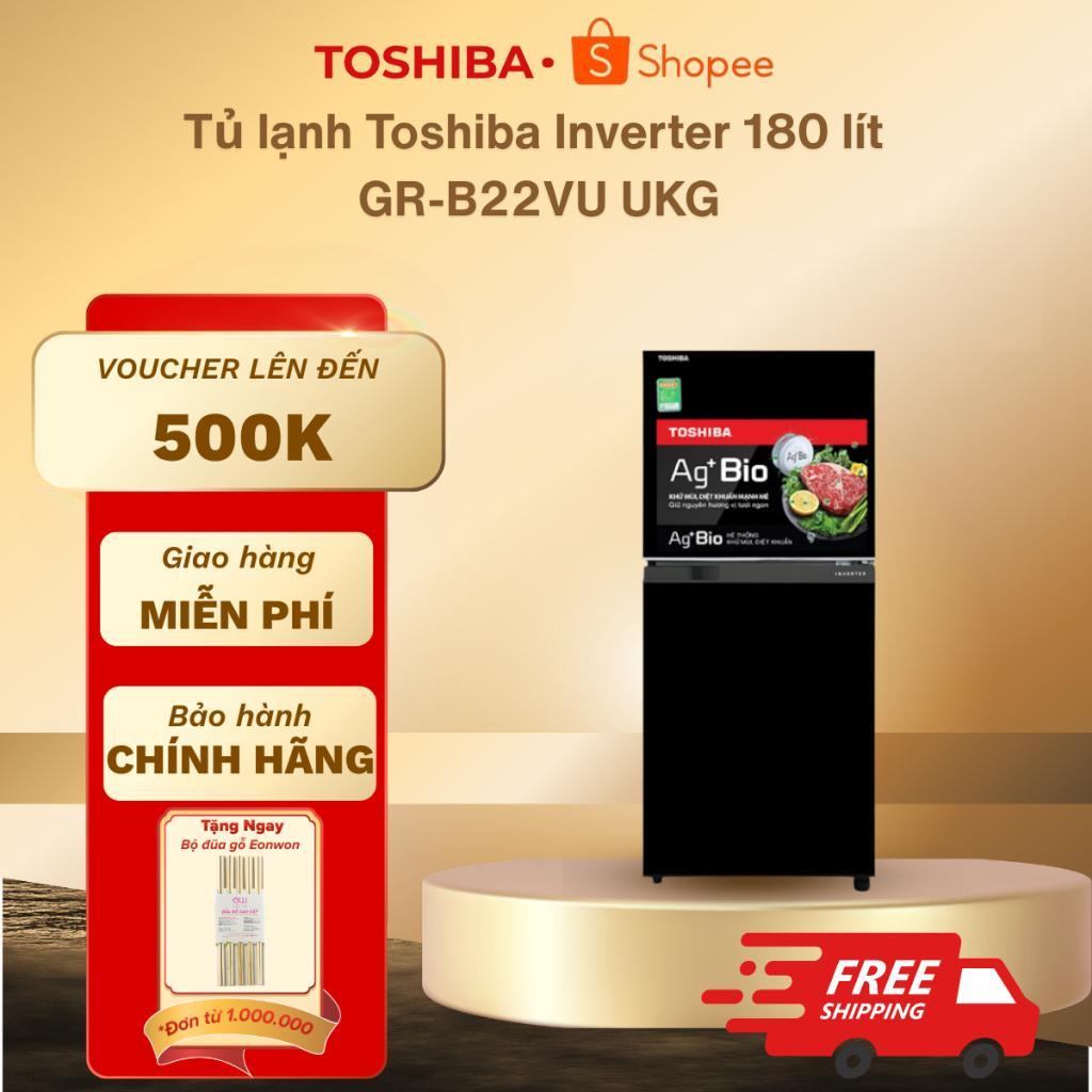 Tủ lạnh Toshiba Inverter 180 lít GR-B22VU UKG - Bảo hành chính hãng 24 tháng