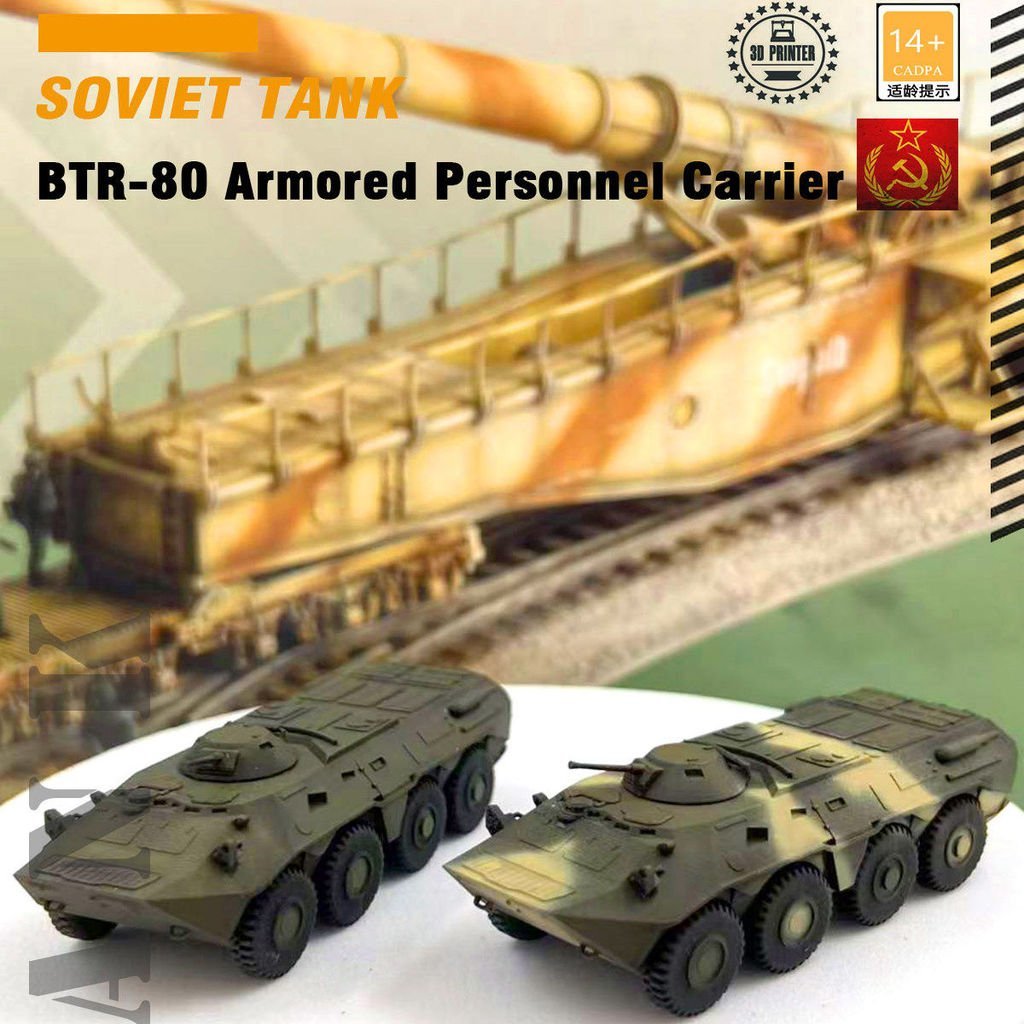 Xe Tăng Thế Giới 1 / 144 BTR80 Xe Bộ Binh Xe Tăng Thiết Giáp Vận Chuyển Thành Phẩm Mô Hình Hộp Trang