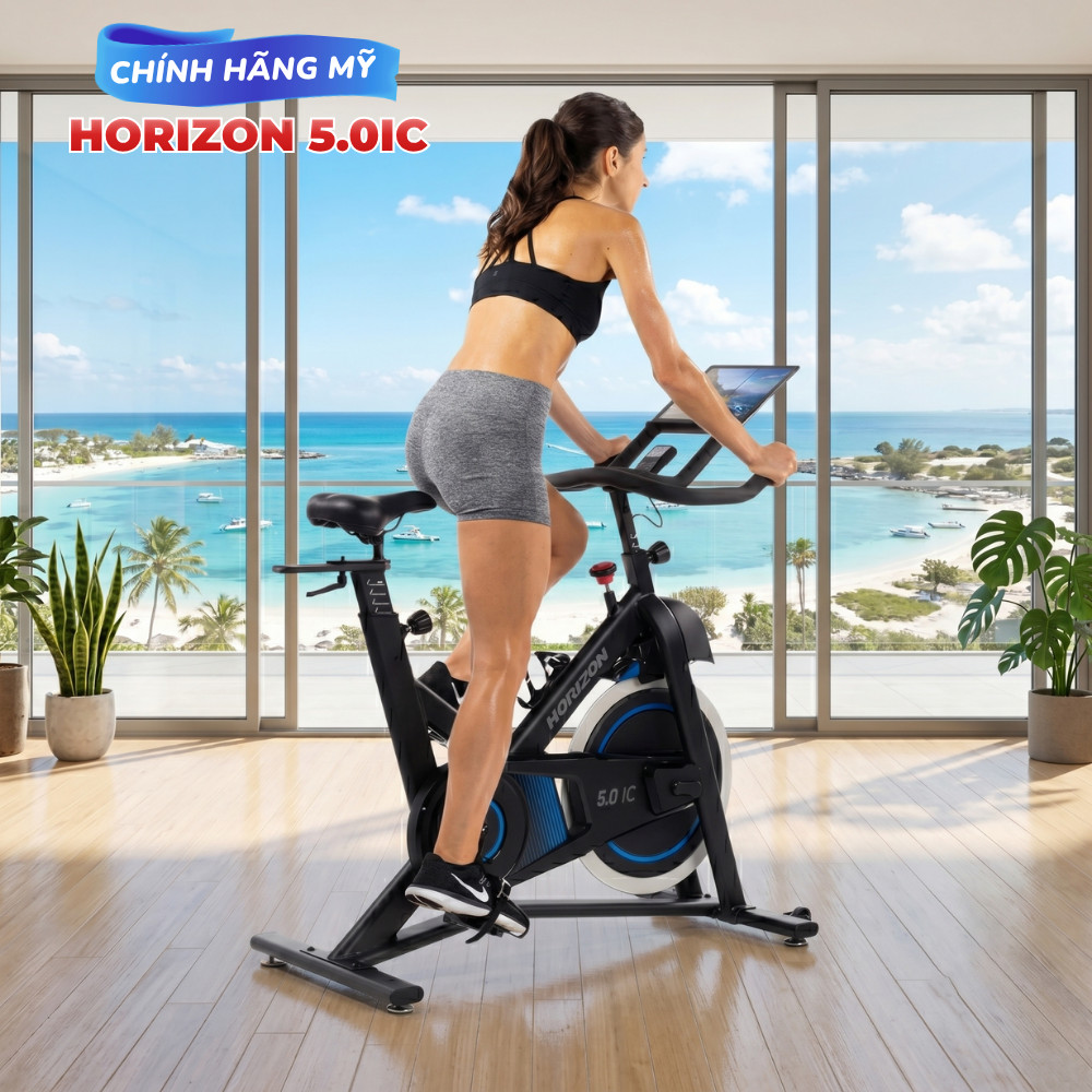 Horizon 5.0IC Xe đạp trong nhà thể thao Bánh đà 7kg Kết nối Zwitft Kinomap