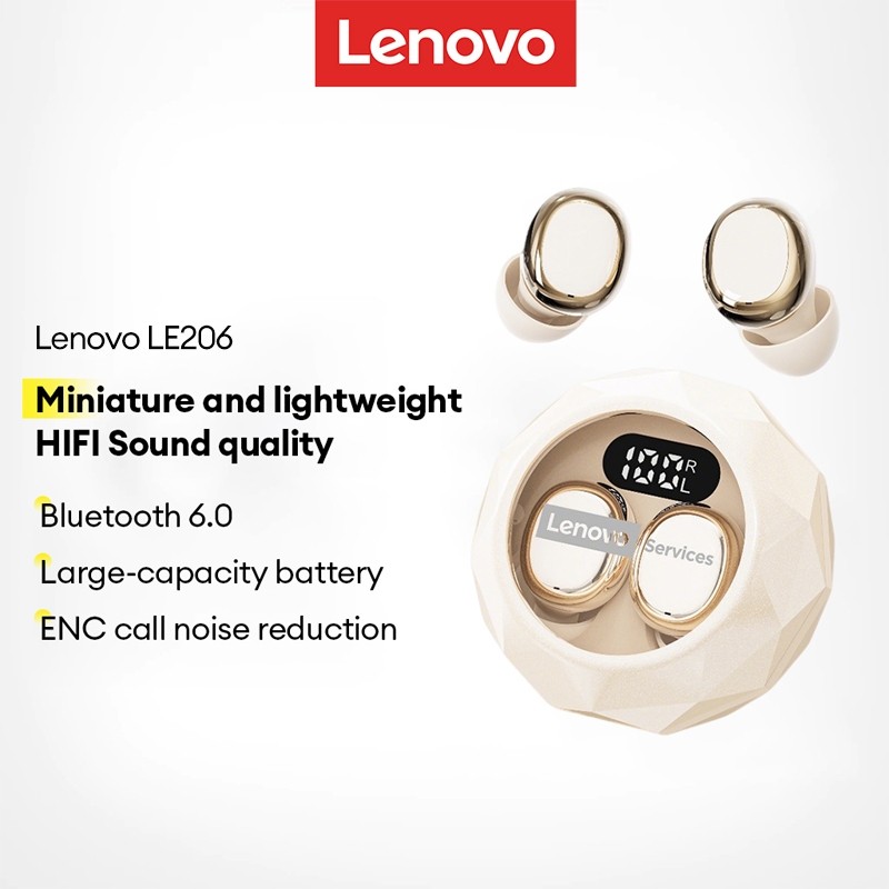 Tai nghe Bluetooth Lenovo LE206 HIFI Âm thanh nổi Khử tiếng ồn Cảm ứng thông minh chống nước | BigBuy360 - bigbuy360.vn