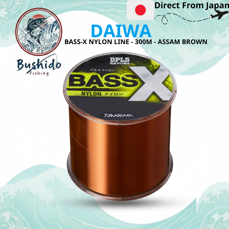 DAIWA BASS-X Nylon Line - 300m - Assam Brown