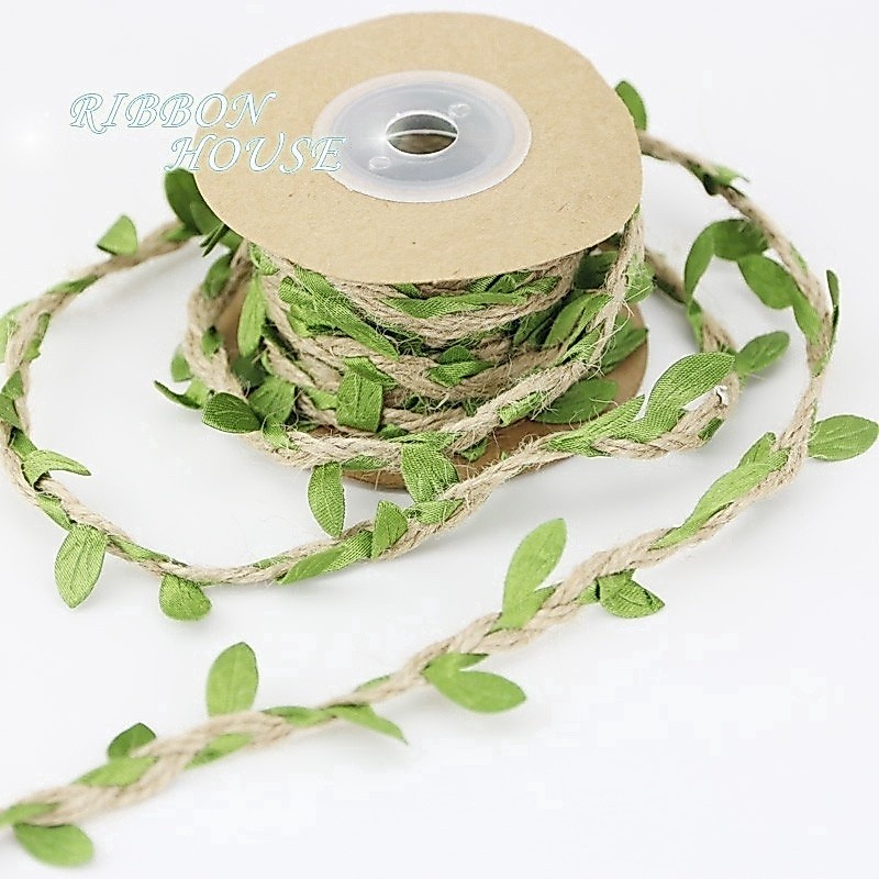 (5 mét / cuộn) Lá lanh dây hoa quả phỉ có lá xanh Nhà làm vườn ruy băng dây xích