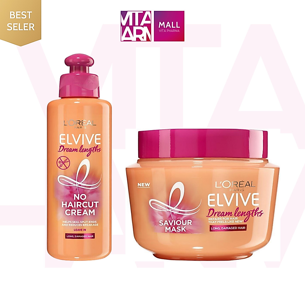 Kem Ủ Tóc + Kem Dưỡng Dài & Phục Hồi Tóc Loreal Elvive Dream Lengths