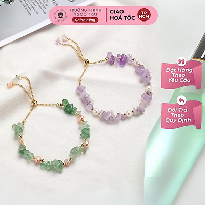 Vòng Tay Đá Thạch anh Mix Ngọc Trai Trẻ Trung, Dễ Thương - Ngọc Trai Trường Thịnh