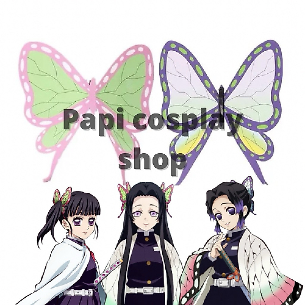 [Sẵn] Kẹp bướm cài tóc Shinobu Kanao Kanae cosplay hoá trang Kimetsu no Yaiba