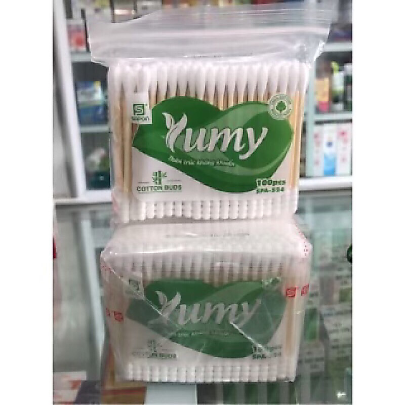 COMBO 12 GÓI TĂM BÔNG YUMY GỖ