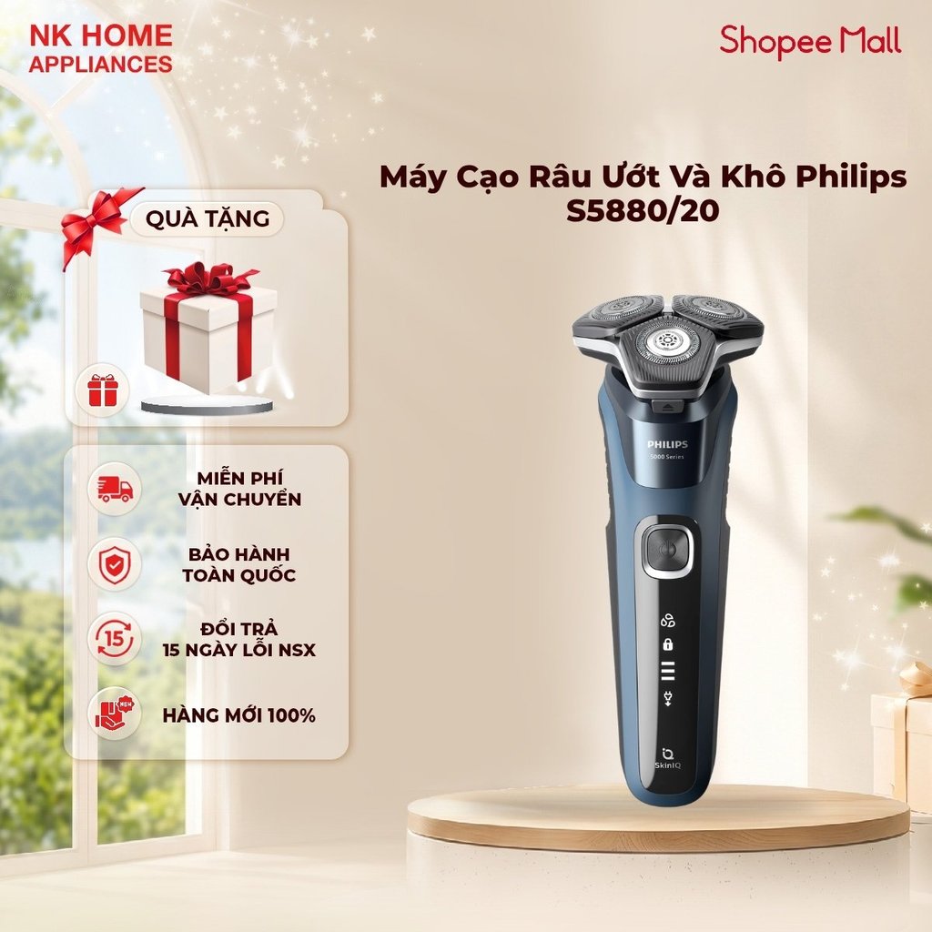Máy Cạo Râu Ướt Và Khô Philips S5880/20 - Bảo Hành Chính Hãng 2 Năm