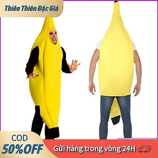 【24H】[COD] Đồ Halloween hóa trang cosplay quả chuối hấp dẫn cho buổi diễn và sự kiện