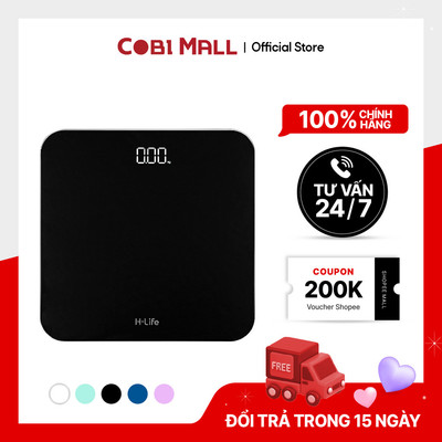 Cân Sức Khỏe Điện Tử H-Life Đo Chỉ Số Cơ Thể Tải Trọng 180kg, 6 Màu – Cobi Home