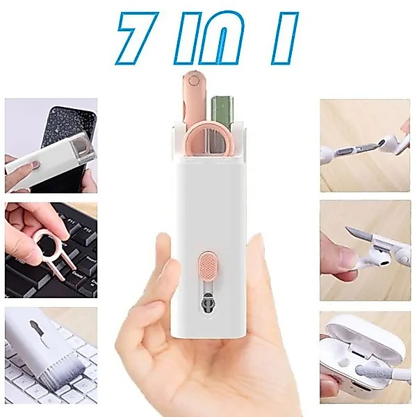 Bộ dụng cụ vệ sinh đa năng 7in1, vệ sinh laptop, bàn phím, điện thoải, tai nghe nhỏ gọn