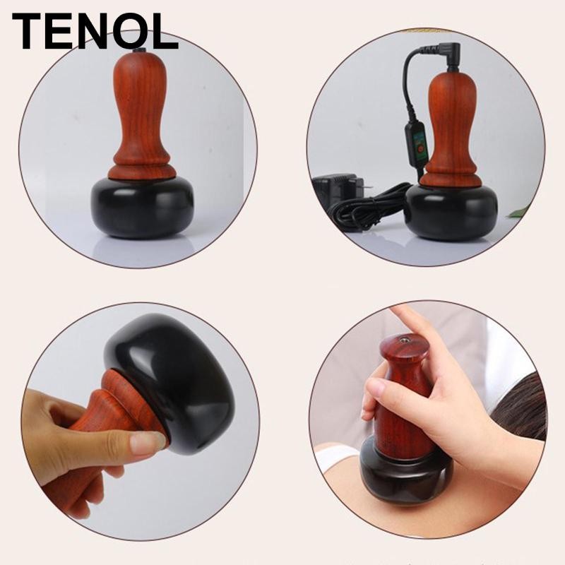 Máy mát xa điện đá nóng Kim đá tự nhiên Guasha Cạo toàn thân