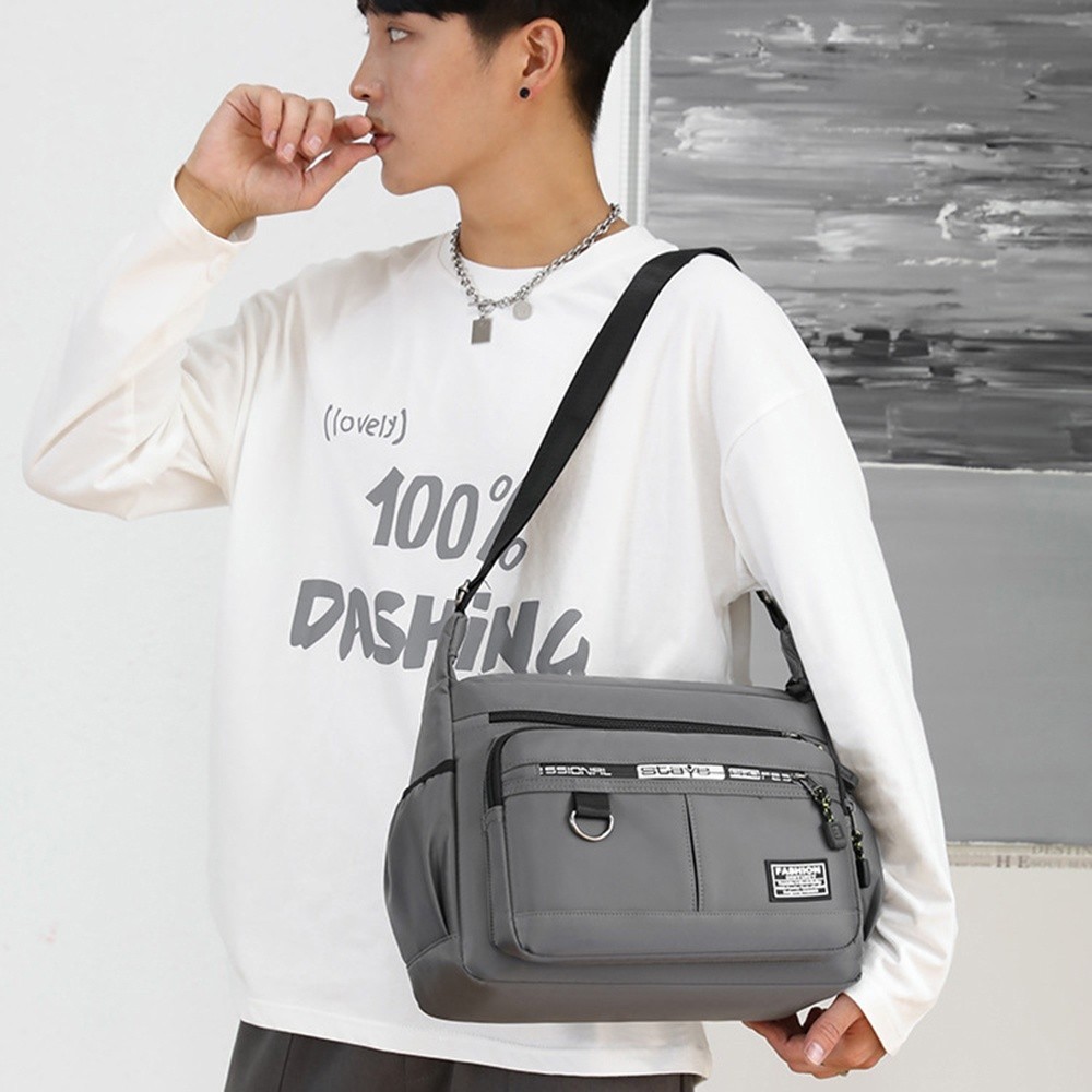 Multi-Pocket Crossbody Shoulder Bag Large Capacity Men's Casual Bags