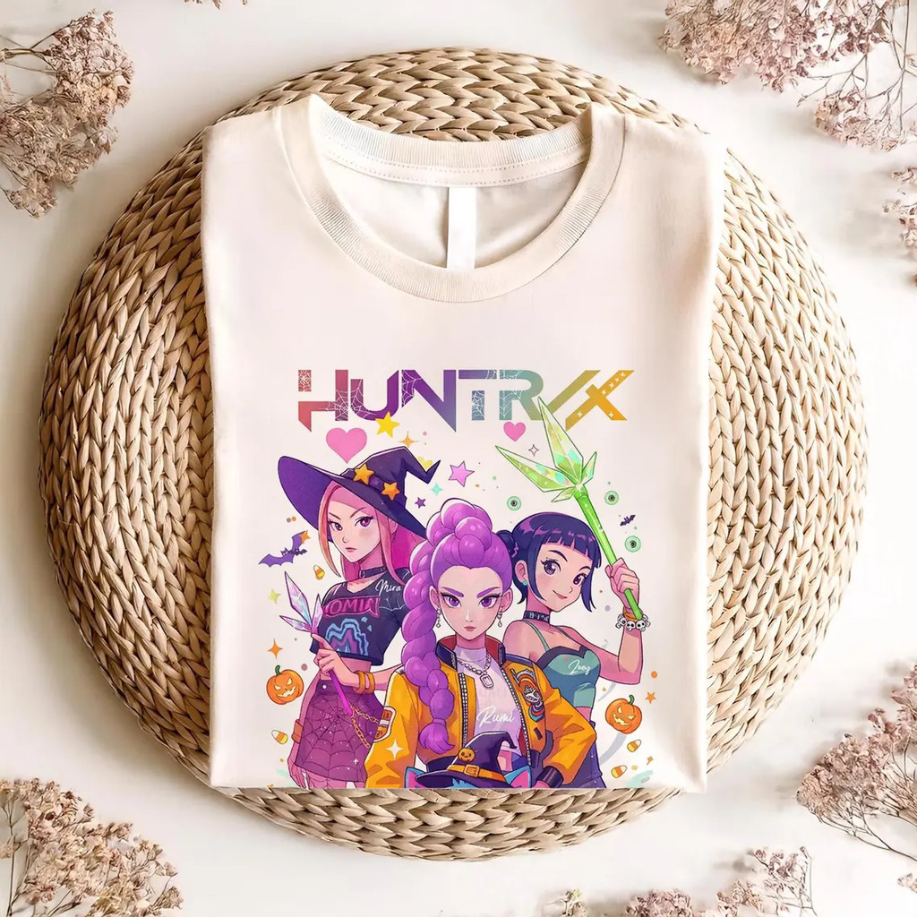 Áo sơ mi Halloween Huntrix Rumi Kpop Demon Hunters, Áo thun nữ Huntrix, Demon Hunter Merch, Derpy Ti